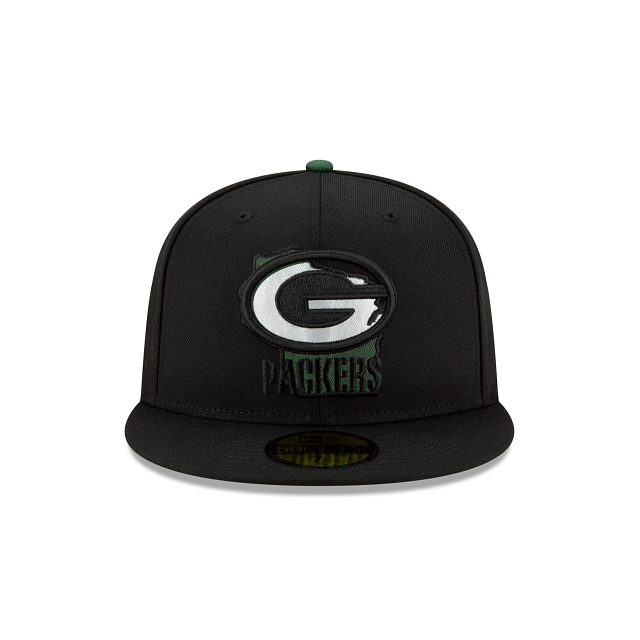 New Era Green Bay Packers State Logo Reflect Fitted Hat