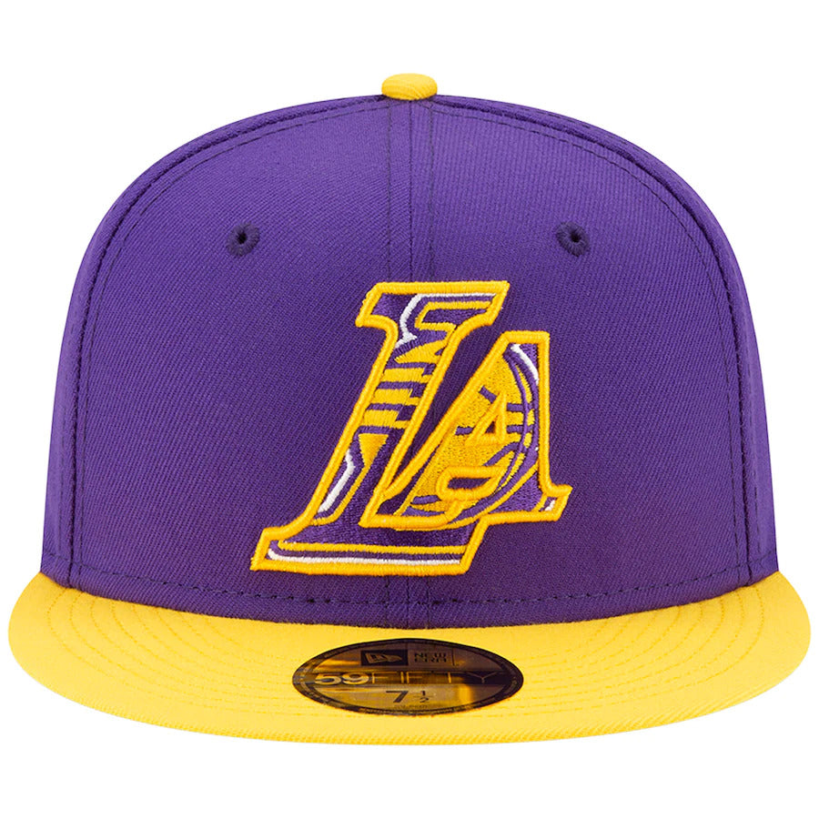 New Era Los Angeles Lakers 2021 NBA Draft Purple/ Yellow 59FIFTY Fitted Hat