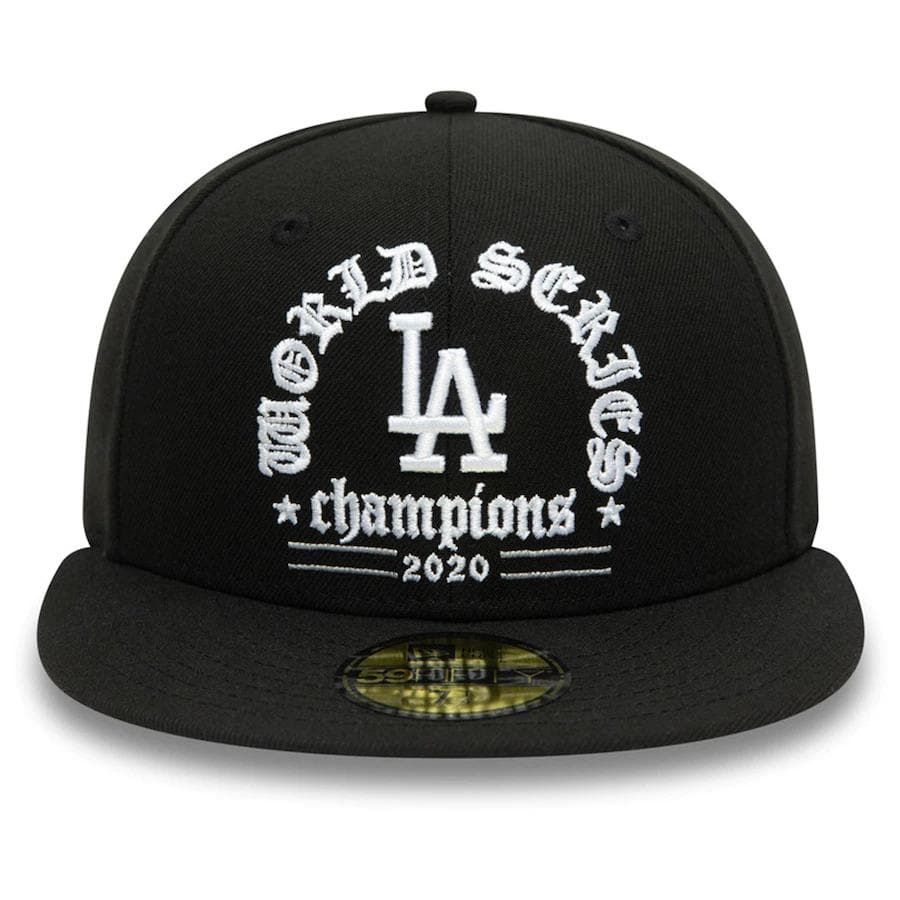New Era Los Angeles Dodgers 2020 World Series Champs Arch Script 59FIFTY Fitted Hat