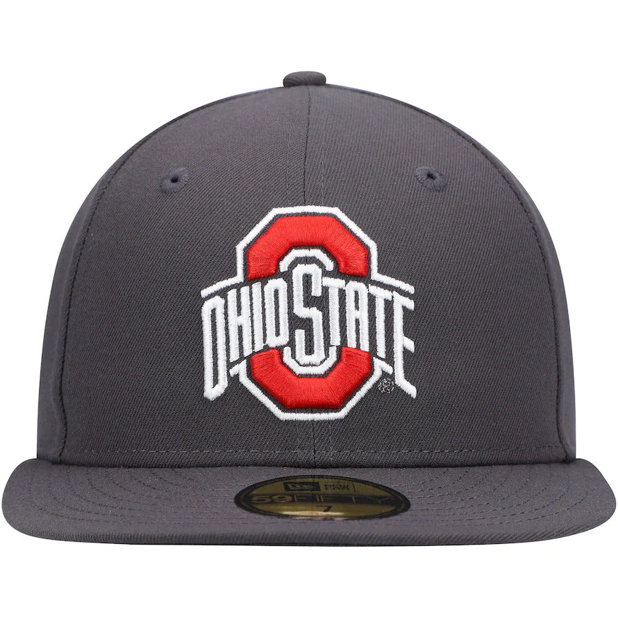 New Era Charcoal Ohio State Buckeyes Basic 59FIFTY Fitted Hat