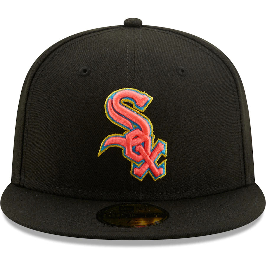 New Era Chicago White Sox Black Glow Undervisor 59FIFTY Fitted Hat