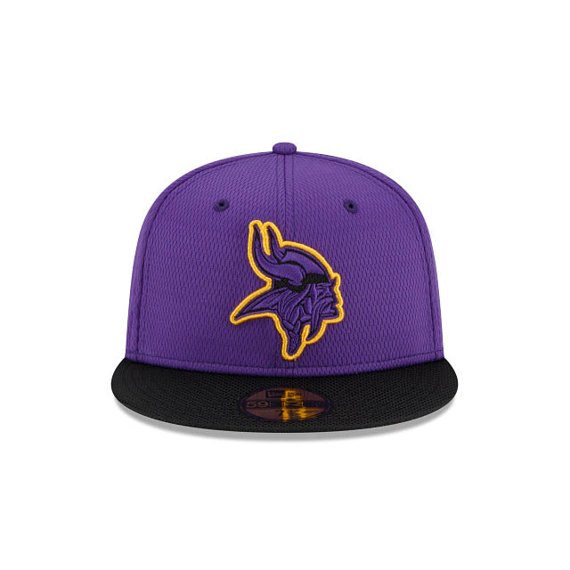 New Era Minnesota Vikings NFL Sideline Road 2021 Purple 59FIFTY Fitted Hat