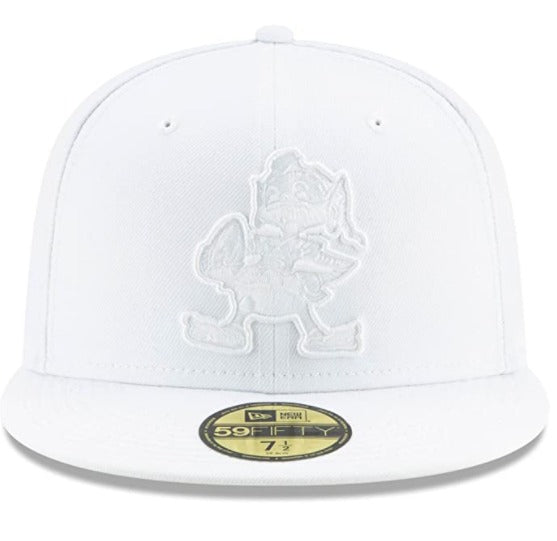 New Era Cleveland Browns White on White 59FIFTY Fitted Hat