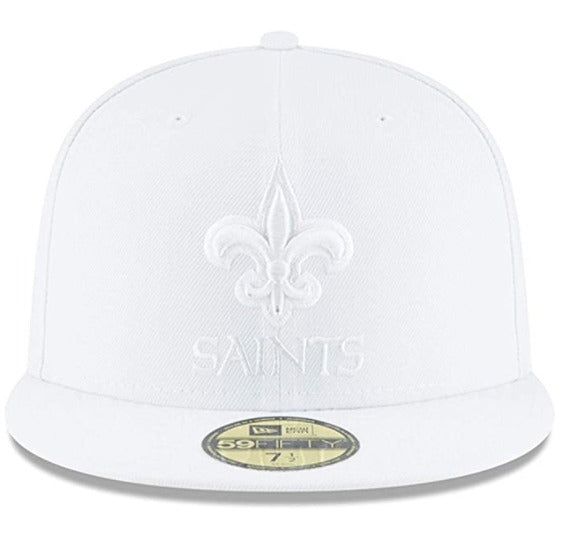 New Era New Orleans Saints White on White 59FIFTY Fitted Hat