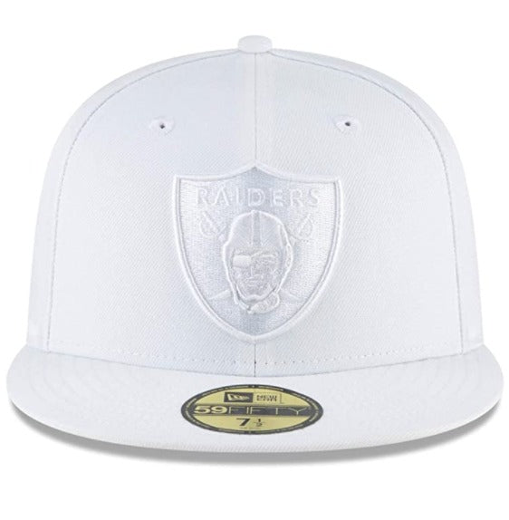 New Era Las Vegas Raiders White on White 59FIFTY Fitted Hat