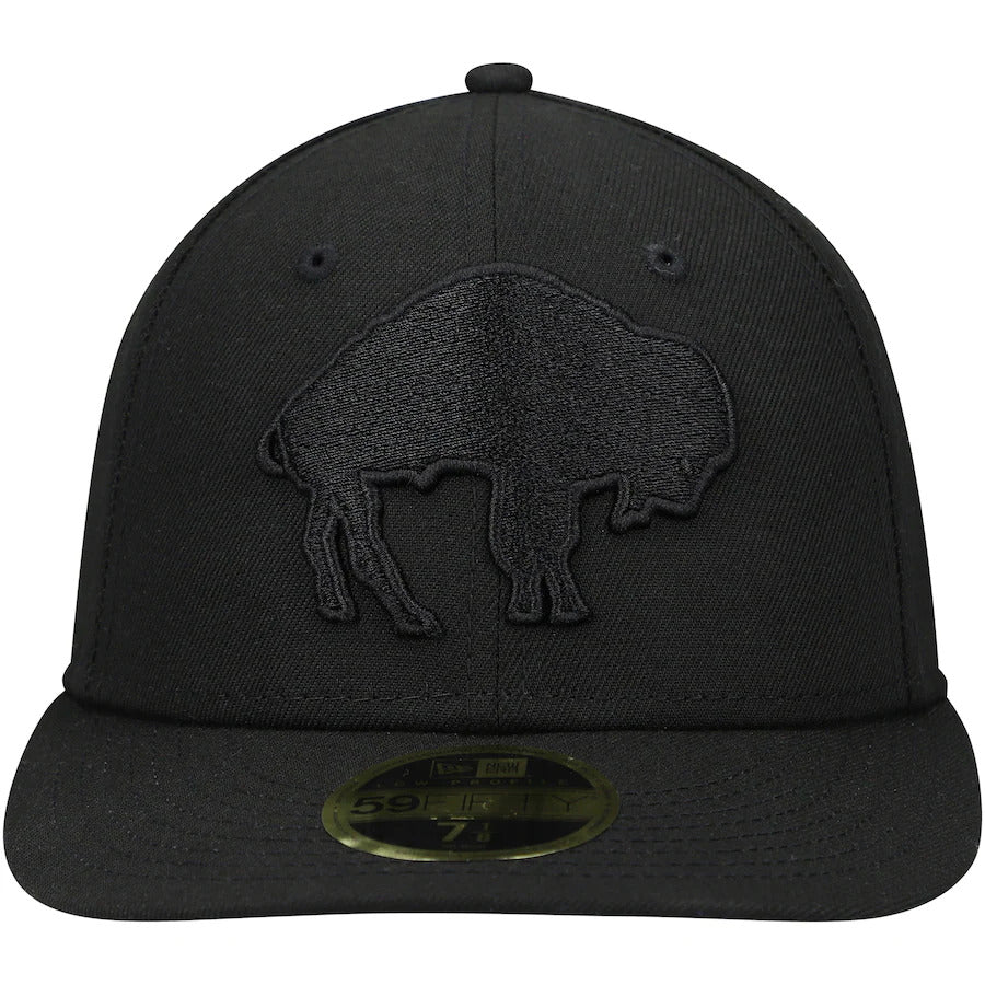 New Era Black Buffalo Bills Historic Logo Low Profile 59FIFTY Fitted Hat