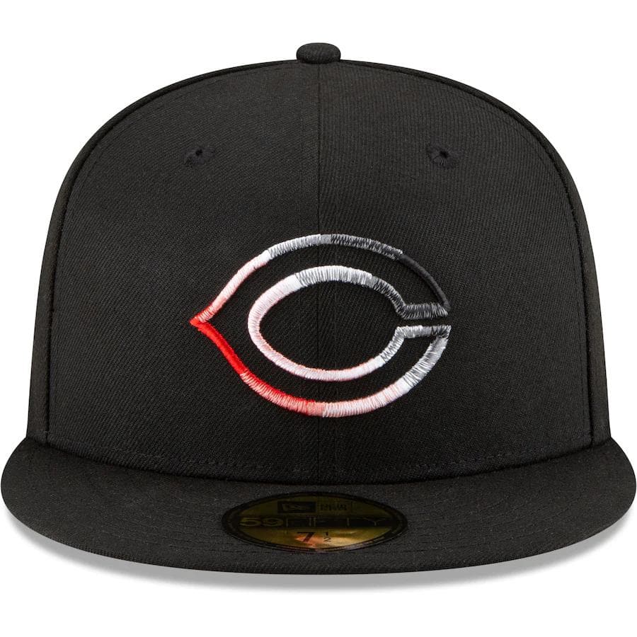 New Era Cincinnati Reds Gradient Feel Black 59FIFTY Fitted Hat