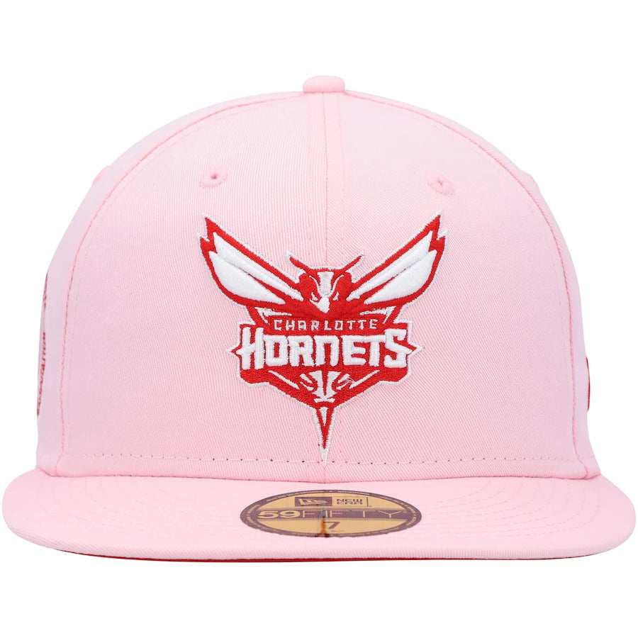 New Era Charlotte Hornets Pink/Red Candy Cane 59FIFTY Fitted Hat