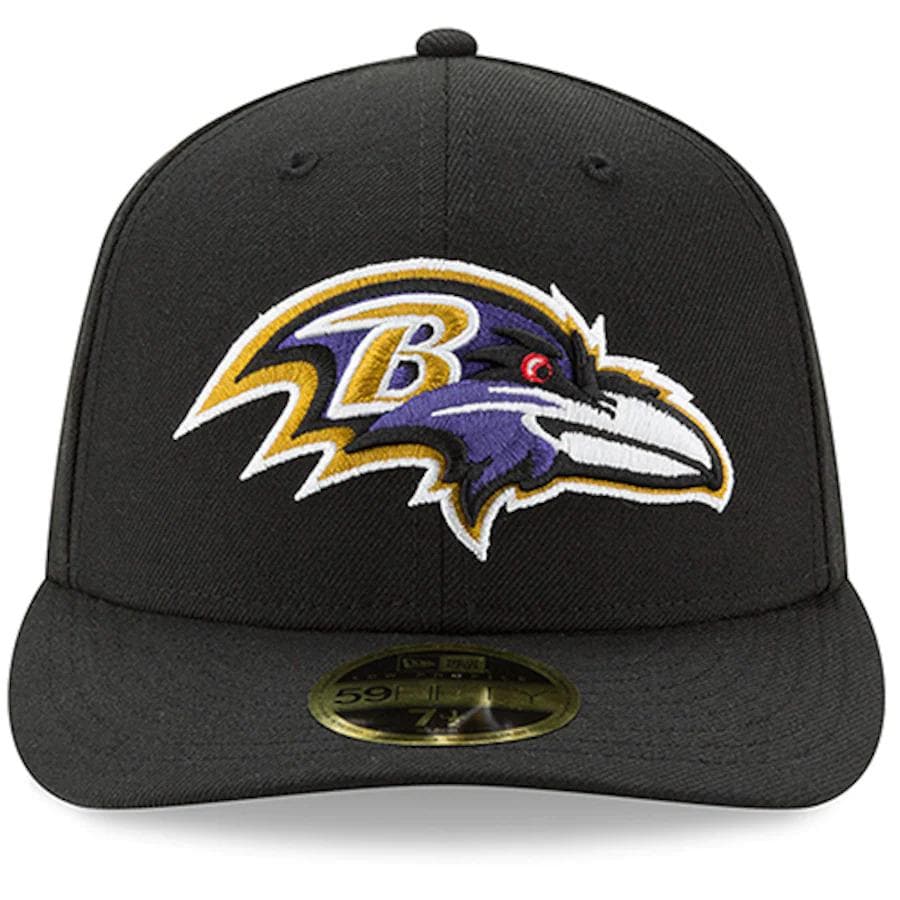 New Era Baltimore Ravens Black Omaha Low Profile 59FIFTY Fitted Hat