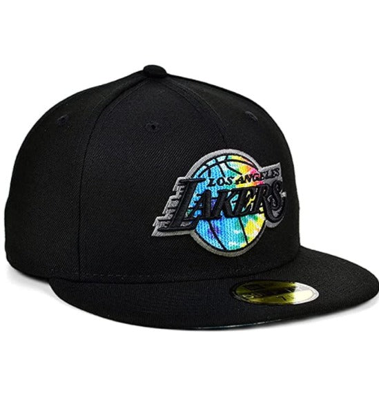 New Era Los Angeles Lakers Black/ Tie Dye Logo 59FIFTY Fitted Hat
