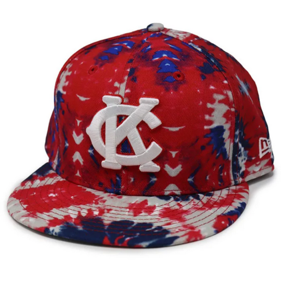 New Era Kansas City Monarchs Red Tie Dye 59FIFTY Fitted Hat