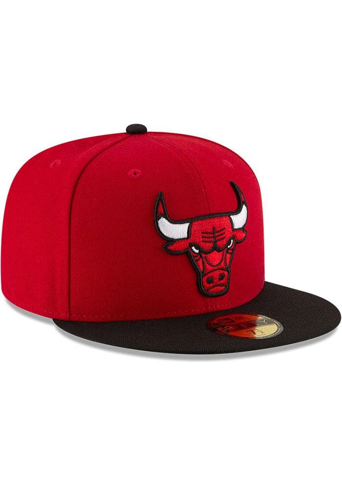 New Era Chicago Bulls Mens Red 2Tone 59FIFTY Fitted Hat