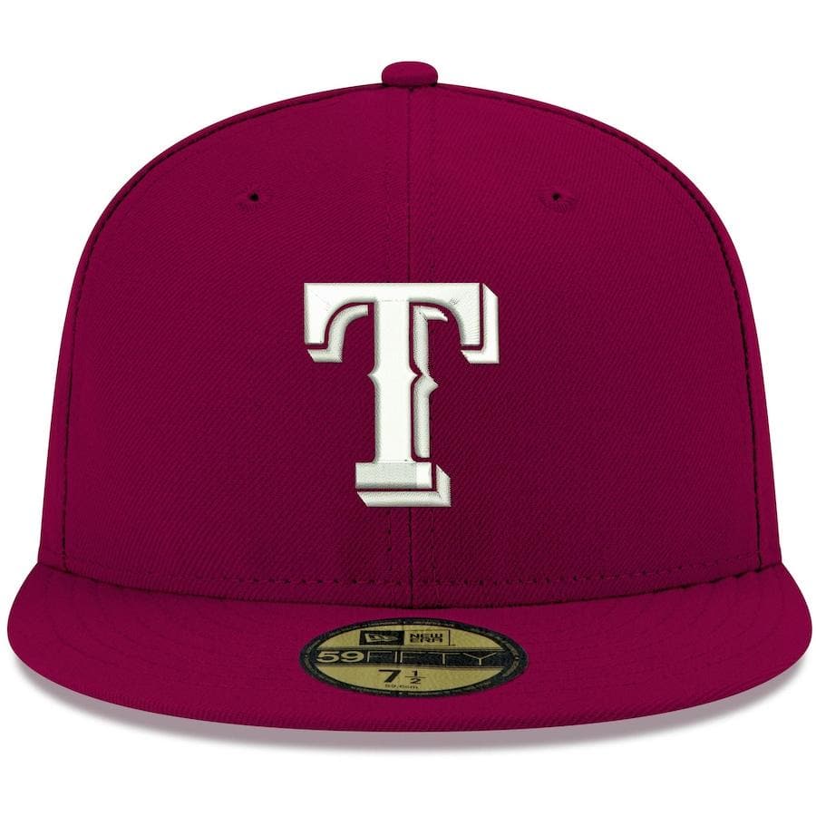 New Era Texas Rangers Cardinal Logo 59FIFTY Fitted Hat