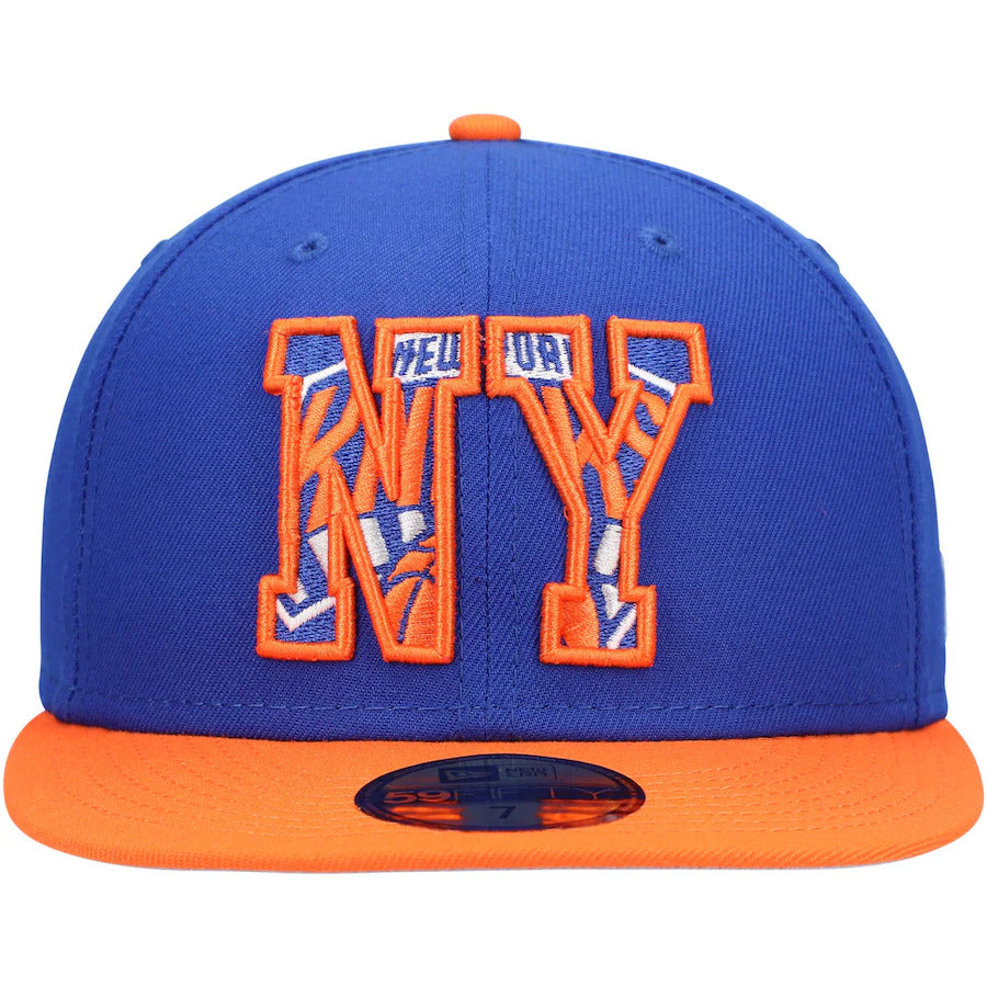 New Era New York Knicks 2021 NBA Draft Royal Blue/Orange 59FIFTY Fitted Hat