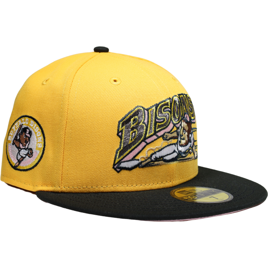 New Era Buffalo Bisons Buster Gold/Black Pink UV 59FIFTY Fitted Hat