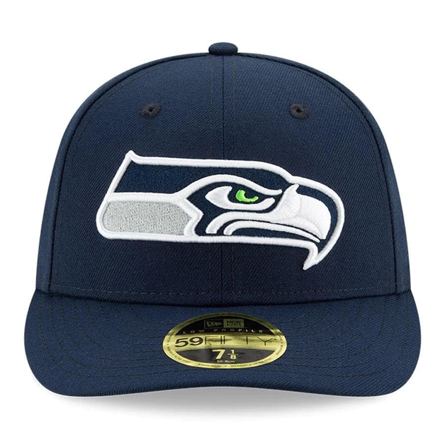 New Era Seattle Seahawks Navy Blue Omaha Low Profile 59FIFTY Fitted Hat