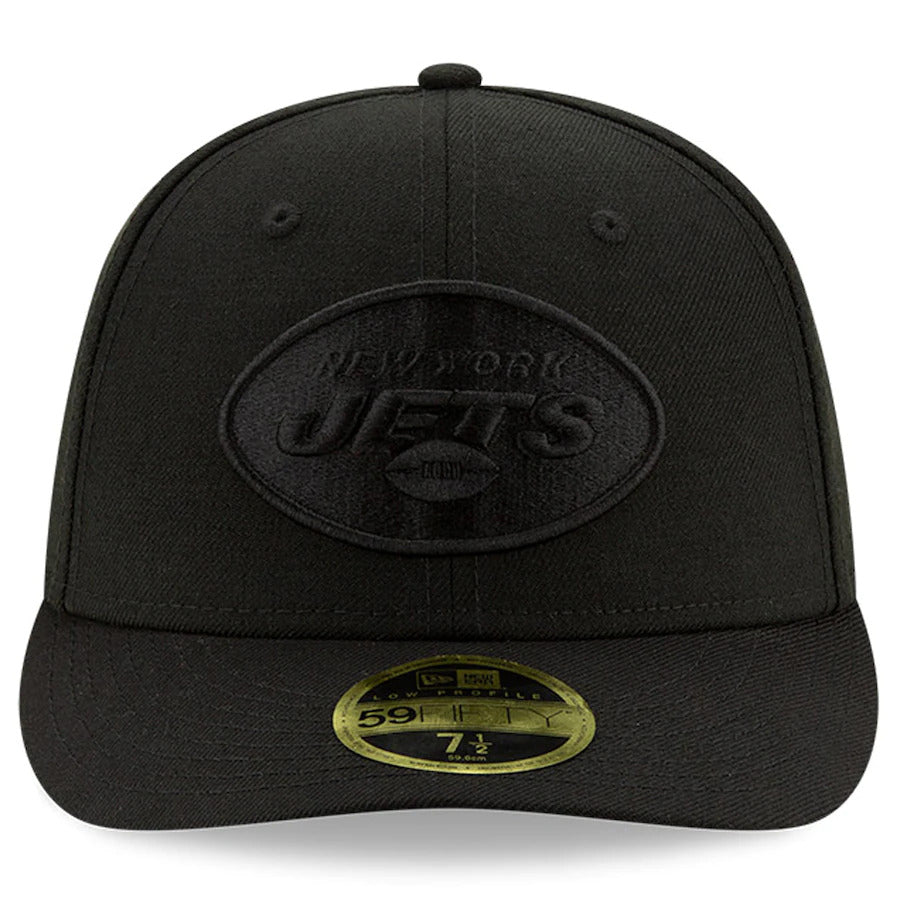 New Era Black New York Jets Team Logo Low Profile 59FIFTY Fitted Hat