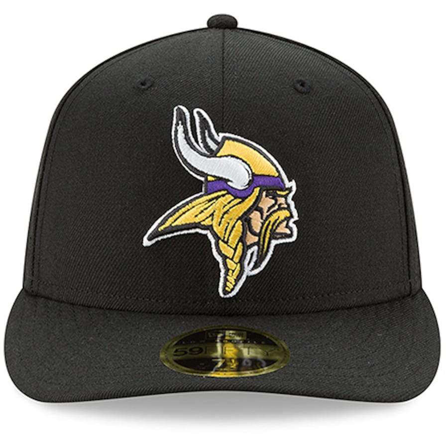 New Era Minnesota Vikings Black Omaha Low Profile 59FIFTY Fitted Hat