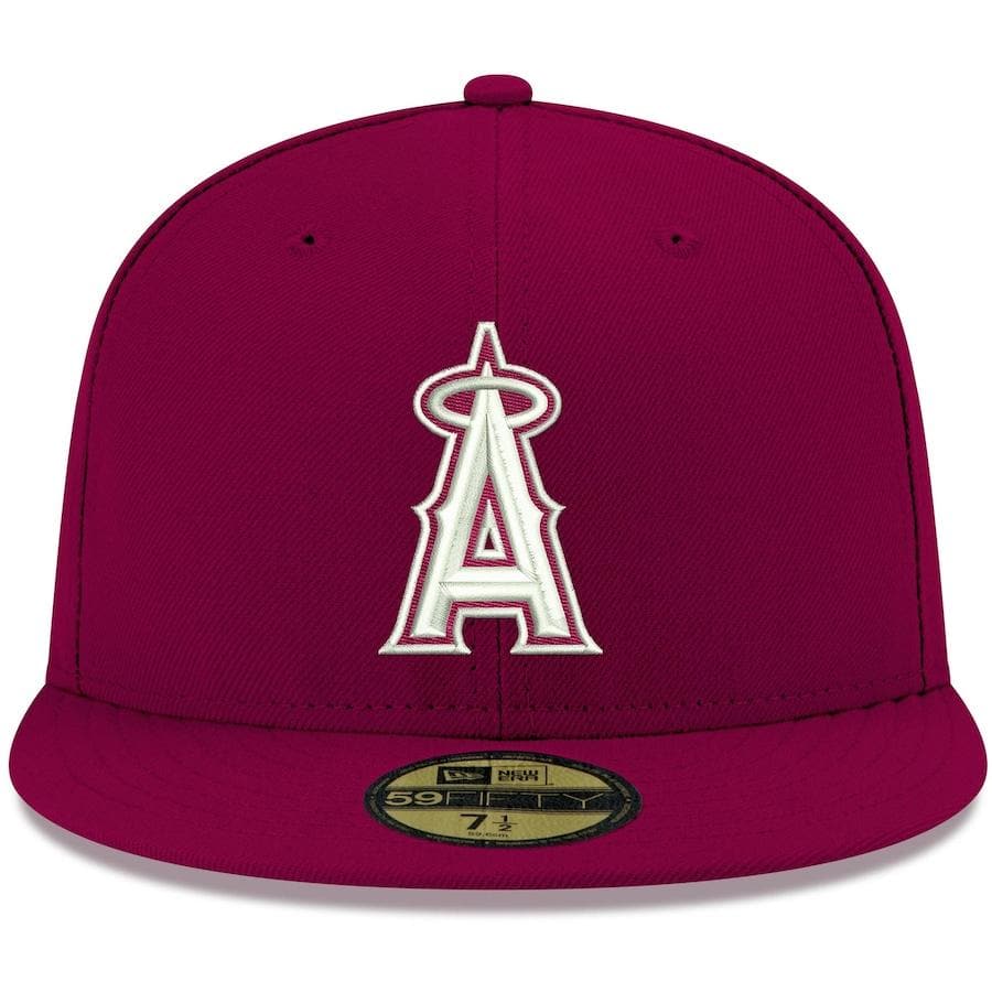 New Era Los Angeles Angels Cardinal Logo 59FIFTY Fitted Hat