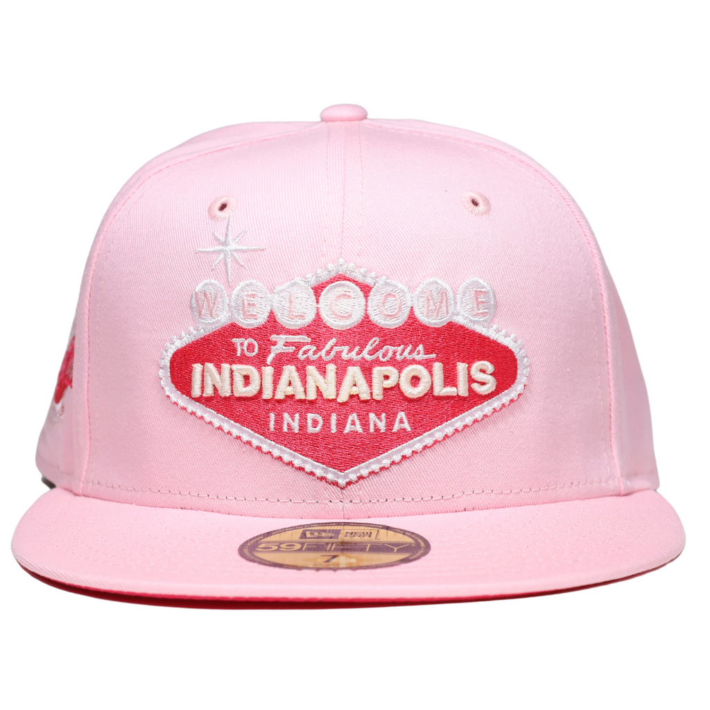 New Era Welcome to Indianapolis  Indy Hangtime City Pink/Energy Red 59FIFTY Fitted Hat