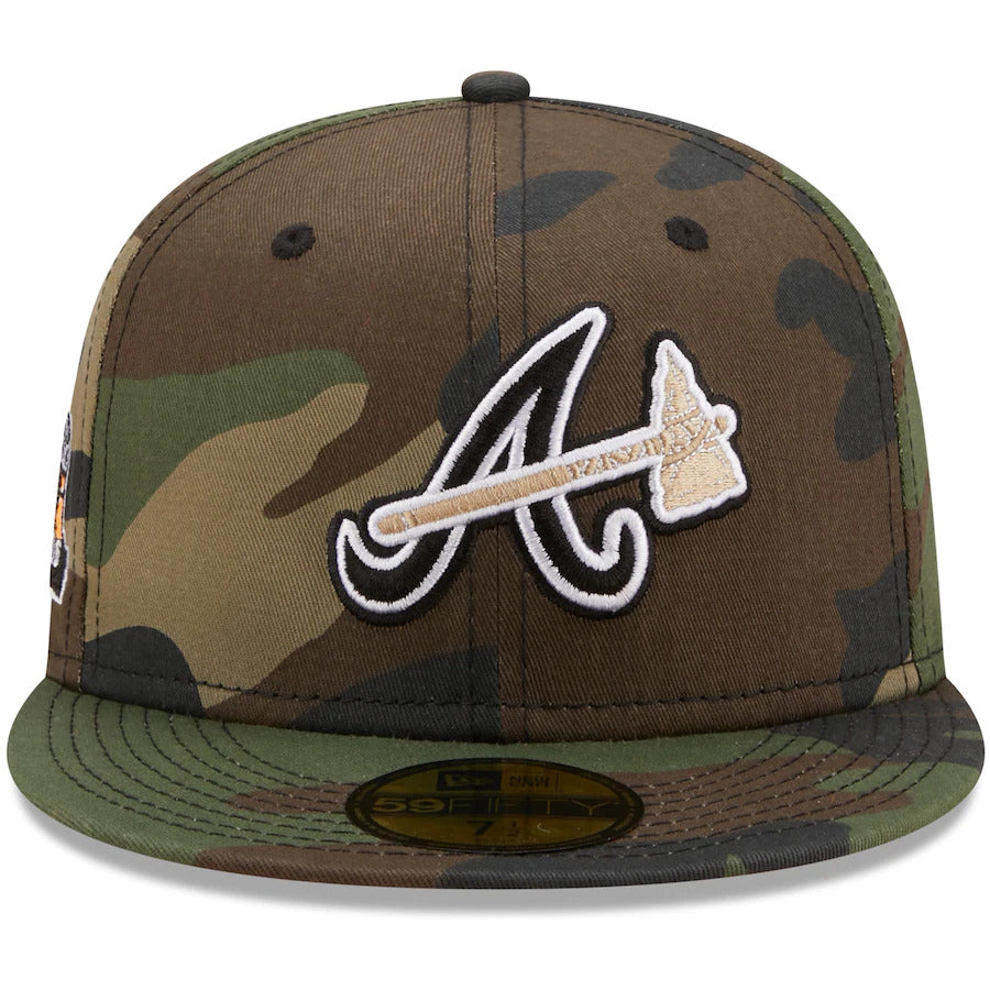 New Era Atlanta Braves Camo Turner Field Final Season Flame Undervisor 59FIFTY Fitted Hat