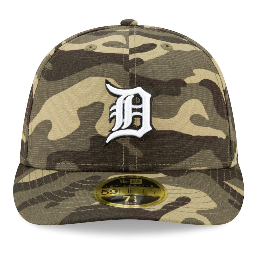 New Era Detroit Tigers 2021 Camo Armed Forces Day On-Field Low Profile 59FIFTY Fitted Hat
