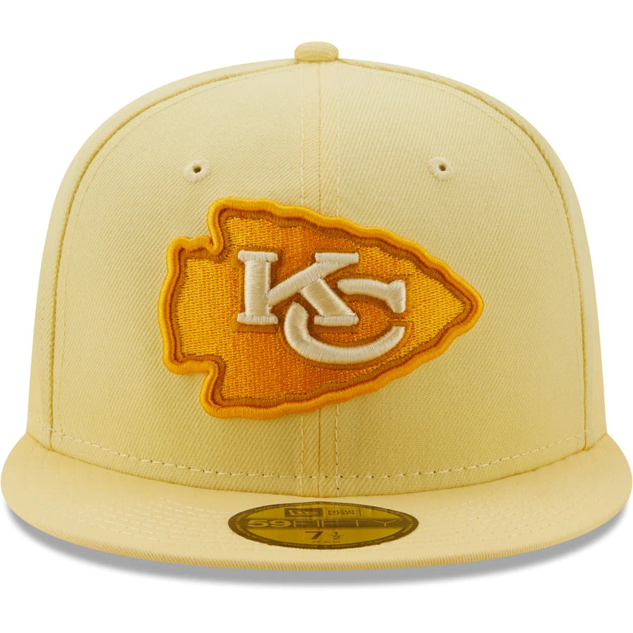 New Era Kansas City Chiefs Yellow 50 Years The Pastels 59FIFTY Fitted Hat
