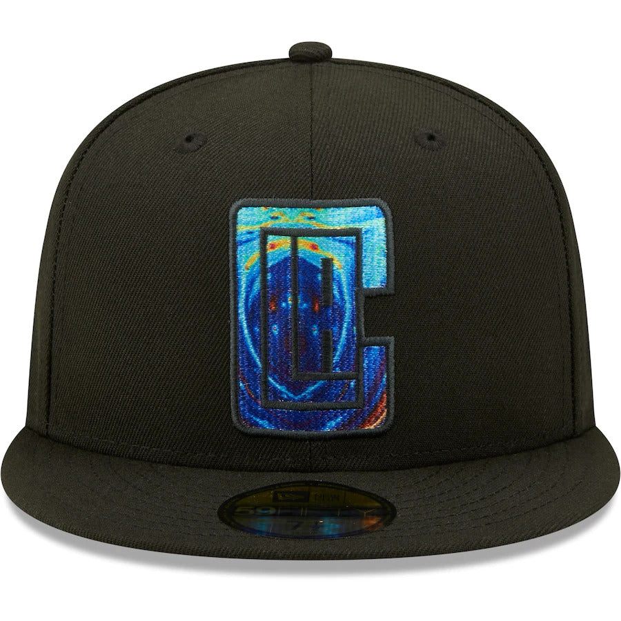 New Era LA Clippers Black Oil Dye 59FIFTY Fitted Hat