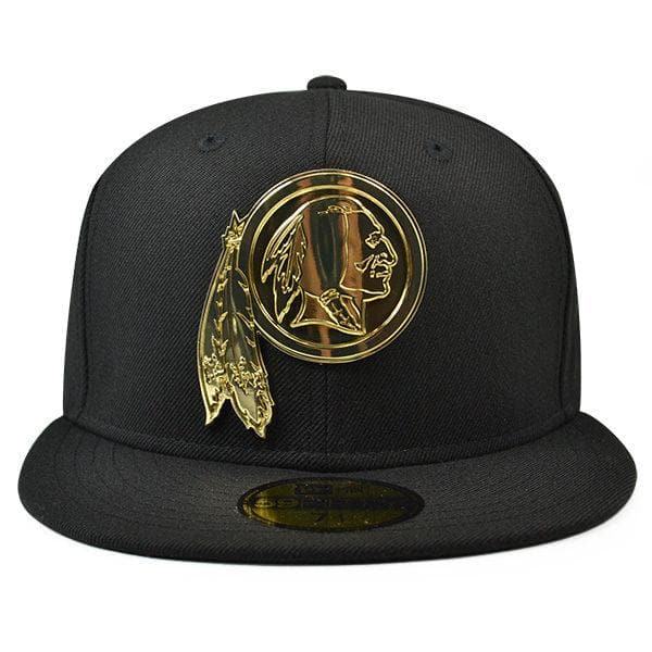 New Era Washington Redskins (Black) Gold Badge 59Fifty Fitted Hat
