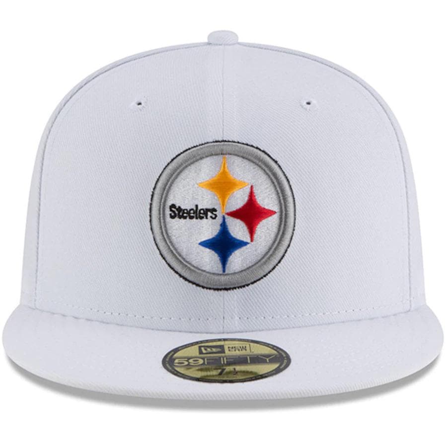 New Era White Pittsburgh Steelers 2021 59FIFTY Fitted Hat