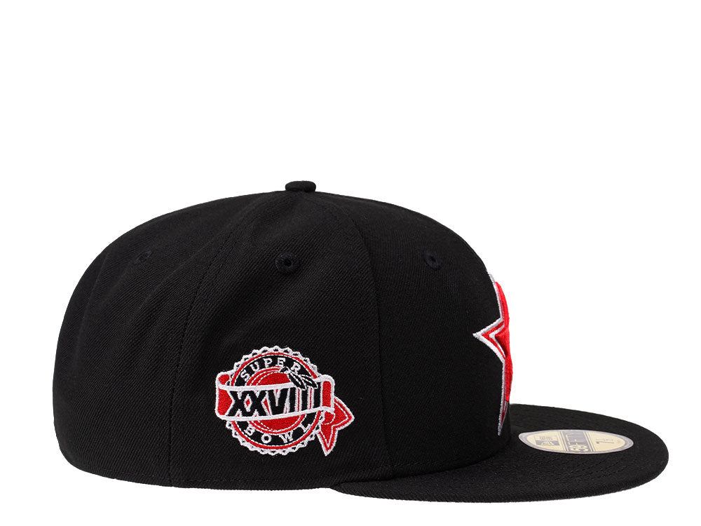 New Era Dallas Cowboys Super Bowl XXVIII Black & Red 59FIFTY Fitted Hat