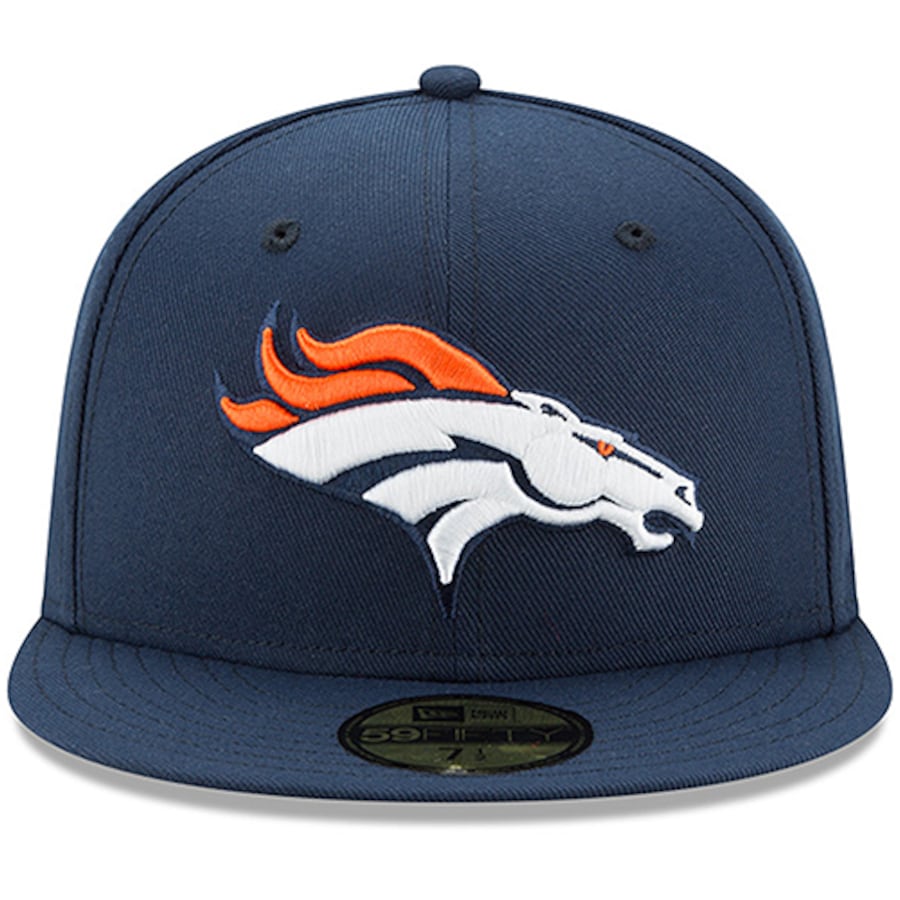 New Era Denver Broncos Navy Omaha 59FIFTY Fitted Hat