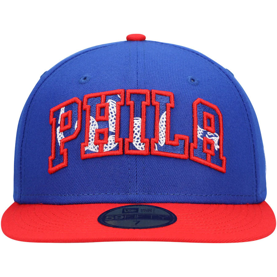 New Era Philadelphia 76ers 2021 NBA Draft Royal Blue/Red 59FIFTY Fitted Hat