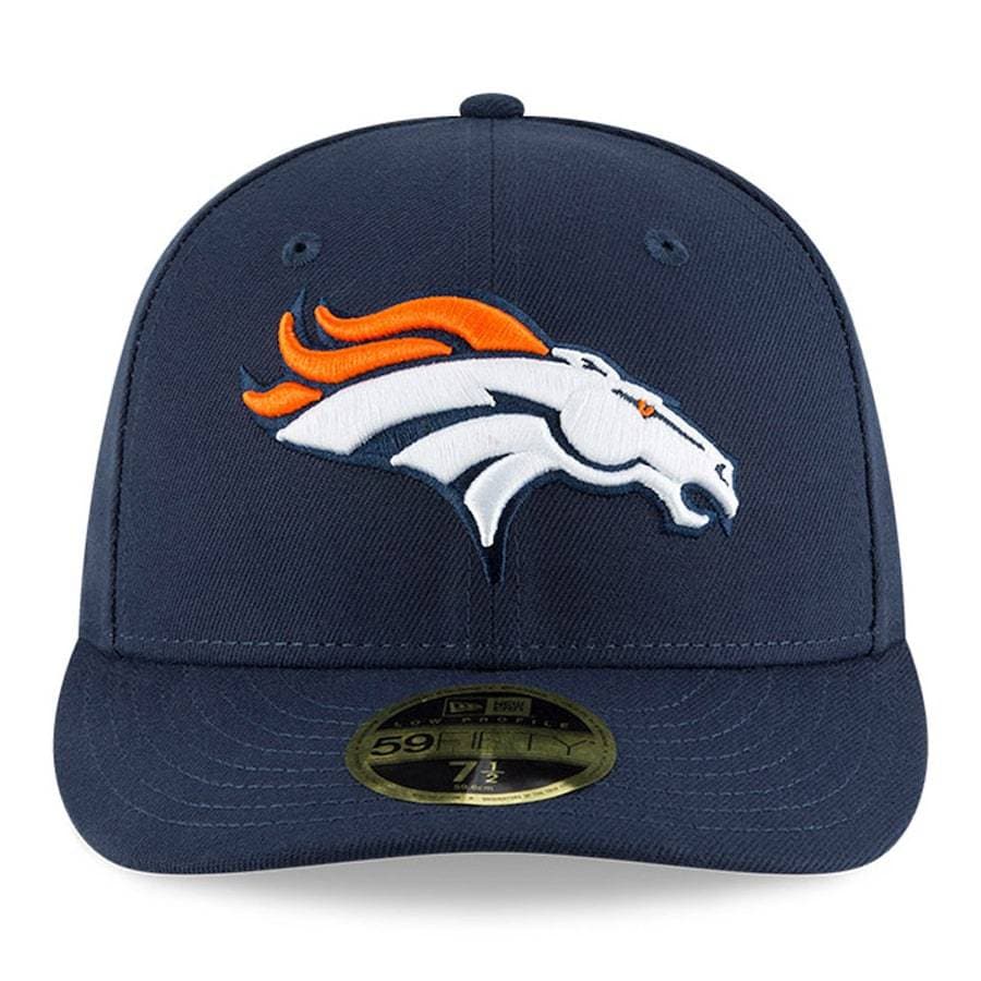 New Era Denver Broncos Navy Blue Omaha Low Profile 59FIFTY Fitted Hat