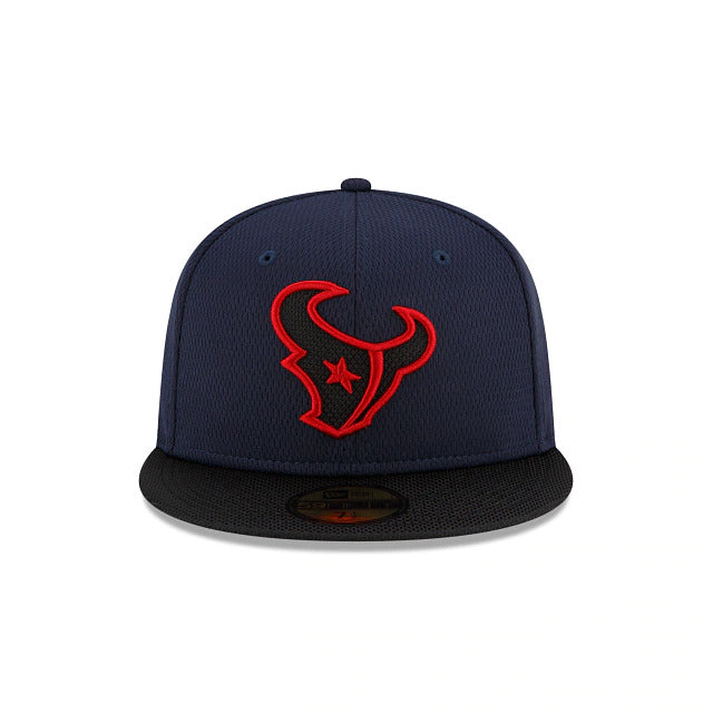 New Era Houston Texans NFL Sideline Road 2021 Navy Blue 59FIFTY Fitted Hat