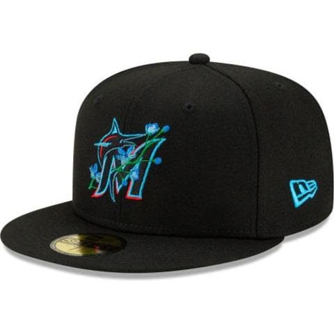 New Era Miami Marlins Side Patch Bloom 59FIFTY Fitted Hat