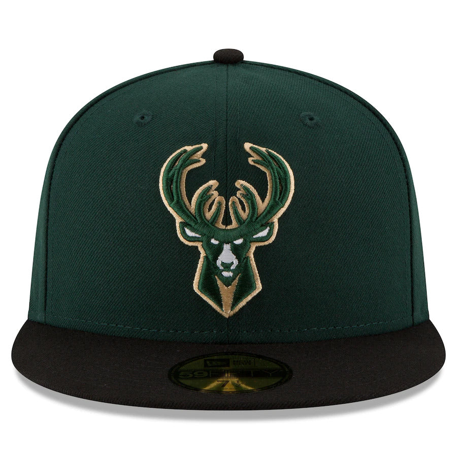 New Era Milwaukee Bucks 2021 NBA Finals Champions Sidepatch Two-Tone 59FIFTY Fitted Hat