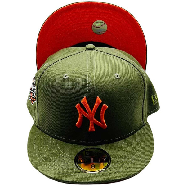 New Era New York Yankees Military Green/Orange 1998 World Series 59FIFTY Fitted Hat