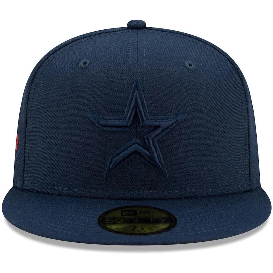 New Era Houston Astros Navy Cooperstown Collection Oceanside Red Under Visor 59FIFTY Fitted Hat