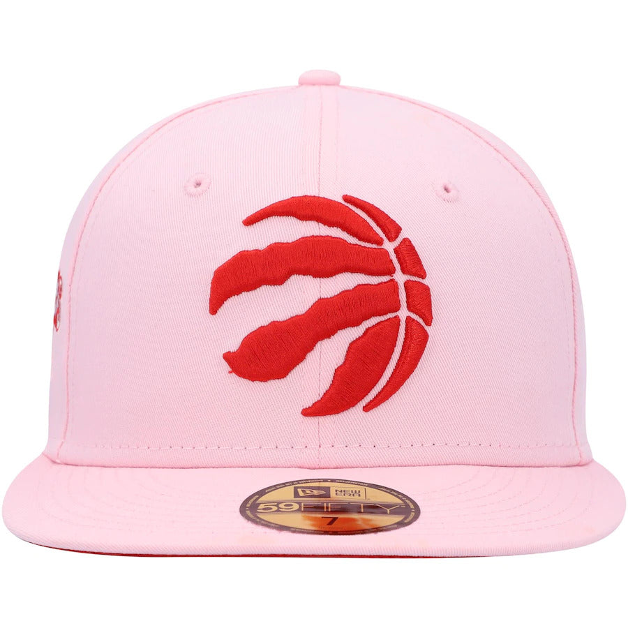 New Era Toronto Raptors Pink/Red Candy Cane 59FIFTY Fitted Hat
