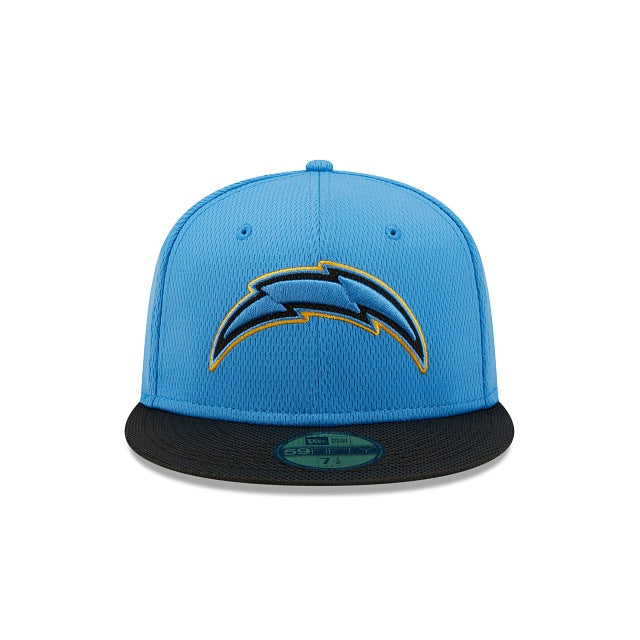 New Era Los Angeles Chargers NFL Sideline Road 2021 Light Blue 59FIFTY Fitted Hat