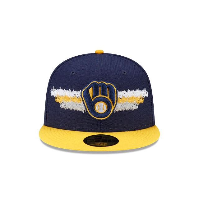 New Era Milwaukee Brewers Scribble 59FIFTY Fitted Hat