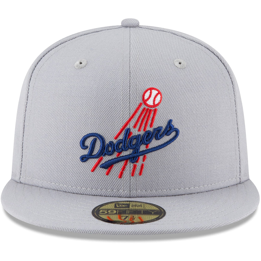 New Era Cooperstown LA Dodgers Gray Fitted Hat