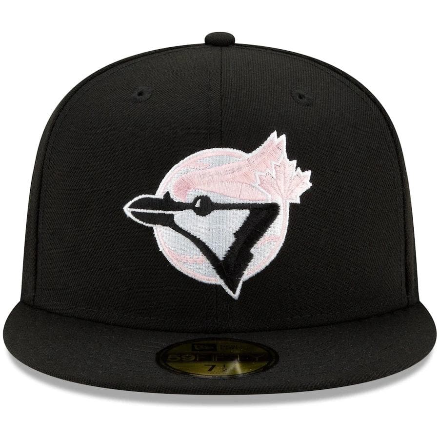 New Era Toronto Blue Jays Black 10th Season Pink Undervisor 59FIFTY Fitted Hat