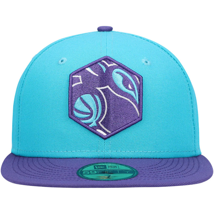 New Era Charlotte Hornets 2021 NBA Draft Teal/Purple 59FIFTY Fitted Hat