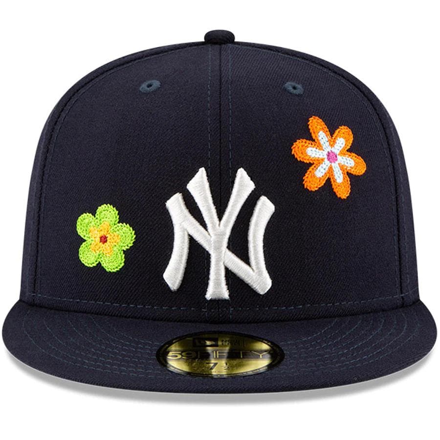 New Era New York Yankees Chain Stitch Floral Navy 59FIFTY Fitted Hat