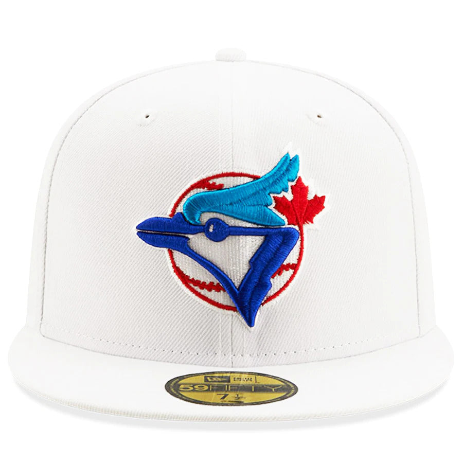 New Era White Toronto Blue Jays 1991 MLB All-Star Game Patch Undervisor 59FIFTY Fitted Hat