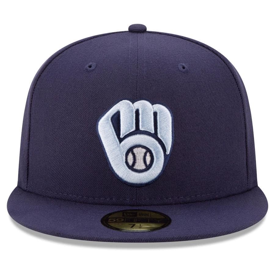 New Era Milwaukee Brewers 2021 Father's Day On-Field Navy Blue 59FIFTY Fitted Hat