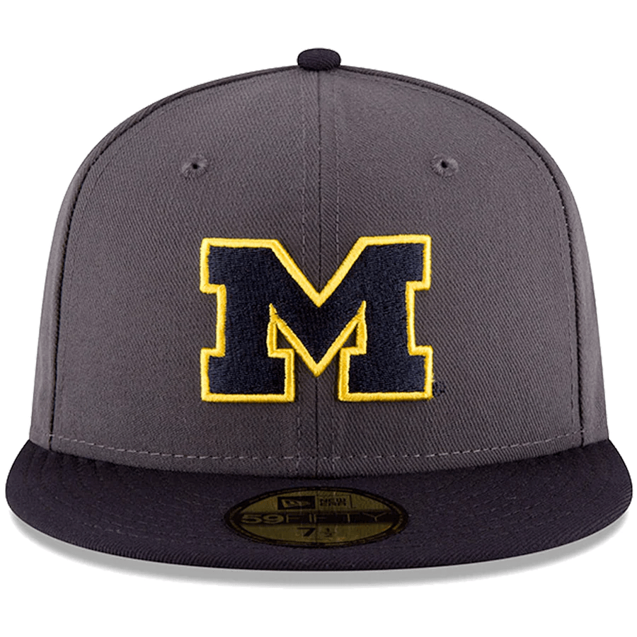 New Era Michigan Wolverines Dark Grey 59Fifty Fitted Hat