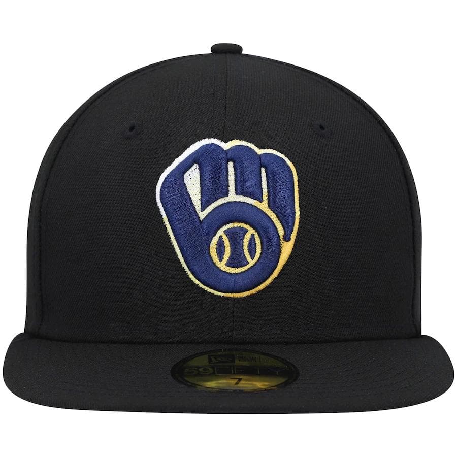 New Era Milwaukee Brewers Black Color Dupe 59FIFTY Fitted Hat